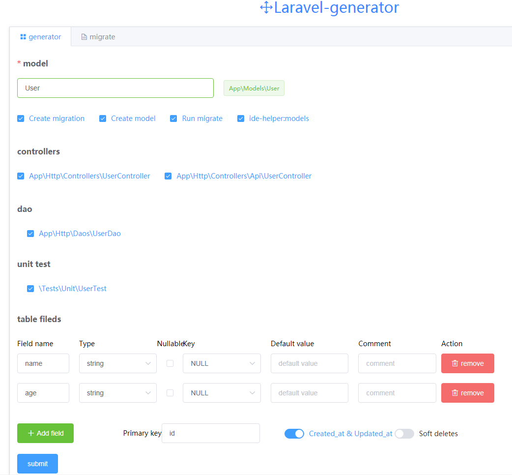 laravel-generator