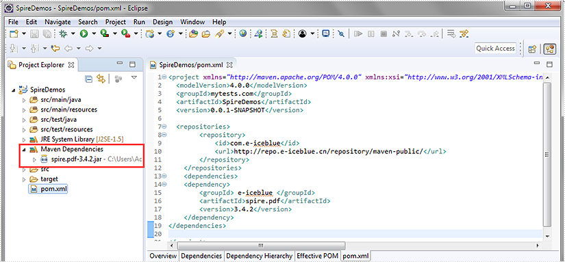 通过 Maven 仓库安装 Spire.PDF for Java