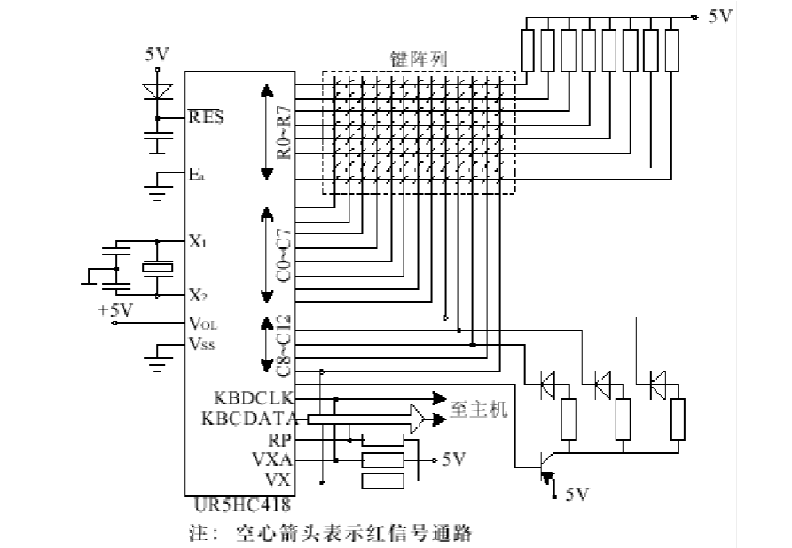 普通键盘电路原理图