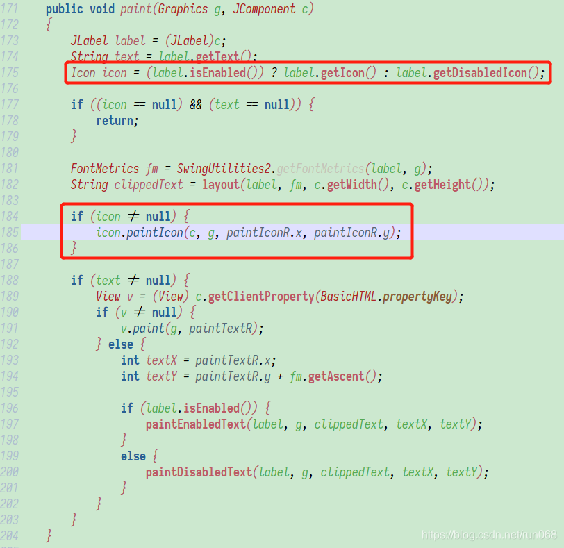 BasicLabelUI.paint(Graphics, javax.swing.JComponent)